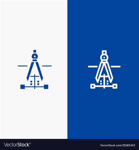 Compass drawing education engineering line Vector Image