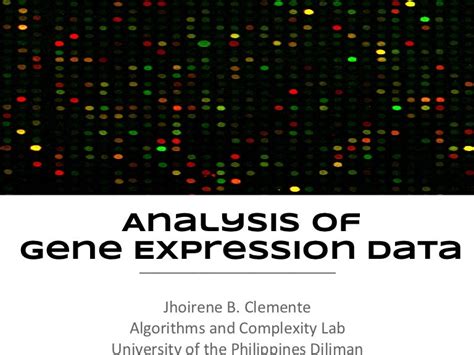 Gene Expression Data Analysis