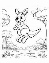 Free Kangaroo Coloring Pages For Kids sketch template