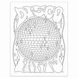 Disco Ball Coloring Pages Sketch Page sketch template
