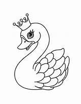 Swan In Pond Coloring Page Free Printable PDF sketch template