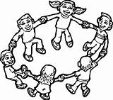 Coloring Pages Children Playing sketch template