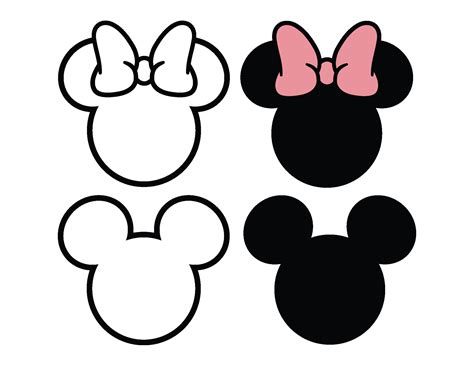 Mickey Mouse SVG Silhouette Vector Files FreePatternsArea ...