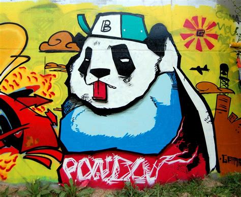 panda graffiti | Graffiti characters, Urban art graffiti, Murals street art