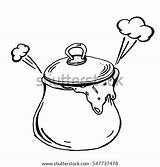 Pot Boiling Water Colouring Pages Sketch Coloring Page sketch template