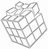 Rubiks Cube Coloring Pages  Best For Kids cube sketch template