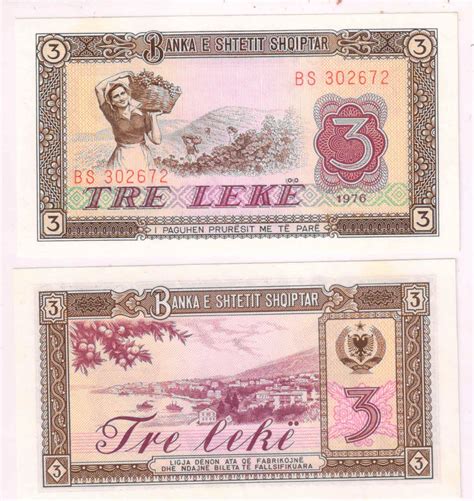 Albania - 3 leke unc currency note - KB Coins & Currencies