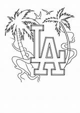 Dodgers Coloring Pages sketch template