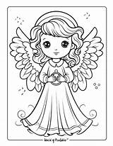 Little angel christmas With Trumpet coloring Pages Free Printable  sketch template