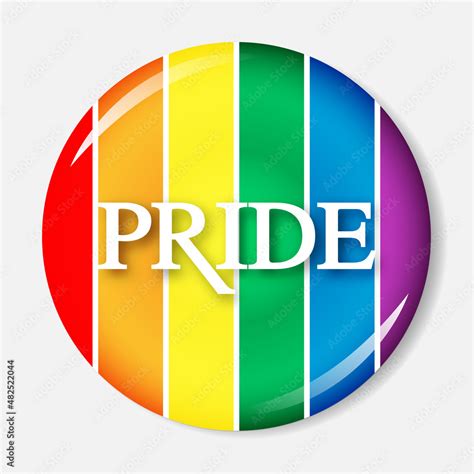 LGBTQ Pride Month. Vector illustration. LGBT event pin button icon design. Stock Vector | Adobe ...