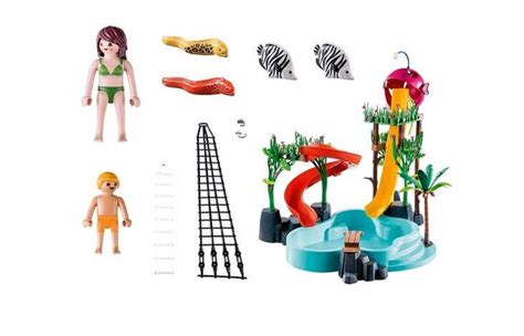 PLAYMOBIL 70609 Aqua Park - Basen z Zjeżdżalniami dla Dzieci - sklep DamiZabawki.pl