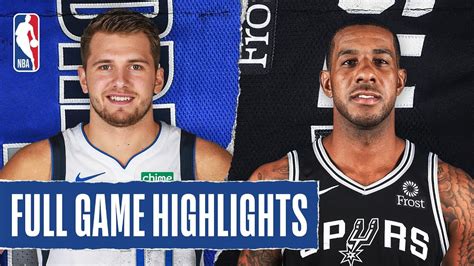 MAVERICKS at SPURS | FULL GAME HIGHLIGHTS | March 10, 2020 - YouTube