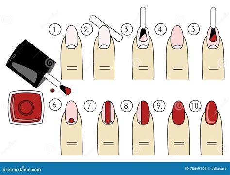 Vector Design, How To Do a Manicure Correctly. Steps of Manicure Stock Vector - Illustration of ...