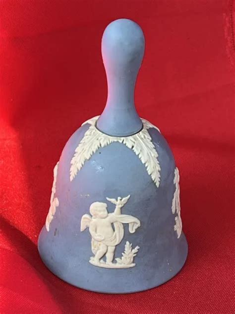 COLLECTABLE WEDGWOOD BLUE Jasperware Bell with Cameo Design $24.95 - PicClick