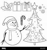 Santa Snowman gifts christmas Xmas Hi Res Stock Photography And Images  sketch template