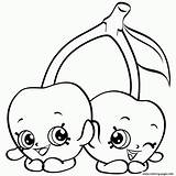 Shopkins Coloring Pages Strawberry Kiss sketch template