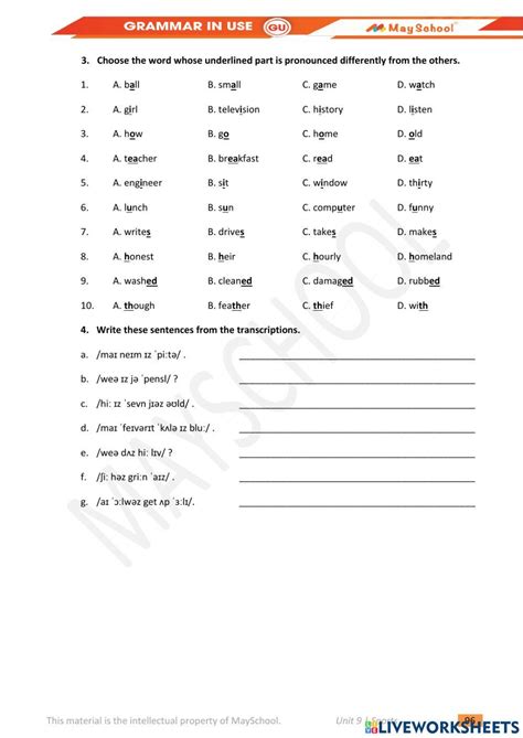 GU-U9-Sports-Pronunciation online exercise for | Live Worksheets