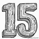 Number 15 Coloring Pages  Free & Printable sketch template