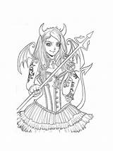 Demons coloring pages sketch template