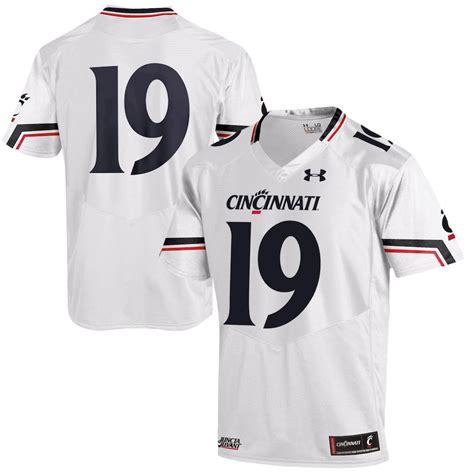 Under Armour Cincinnati Bearcats White No. 19 Replica Football Jersey