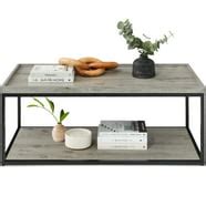 Best Choice Products 44in Rustic Modern Industrial Style Rectangular Wood Grain Top Coffee Table ...