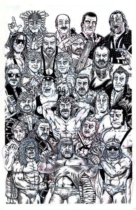 WWF 80s Roster, in Shawn Kirkham's Misc Artwork Comic Art Gallery Room