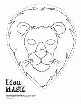 Cute Lion Mask Template sketch template