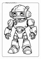 Pin Em Robot coloring Pages free printable Download sketch template