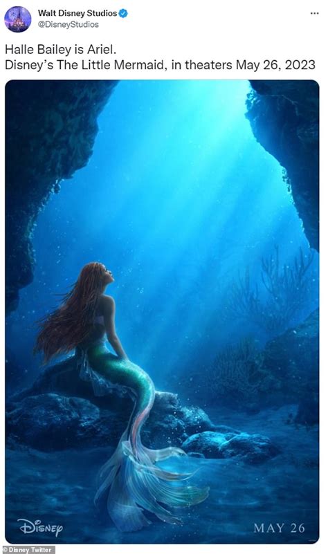 Halle Bailey shares FIRST LOOK of Little Mermaid poster: 'Words can't ...