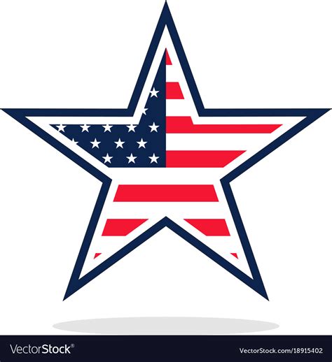 Usa flag star logo Royalty Free Vector Image - VectorStock