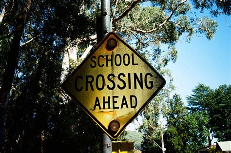 Sign: School Crossing Ahead | Photographed using the Kodak S… | Flickr
