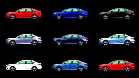 New 2023 HONDA CIVIC SEDAN COLORS, 8 COLOR OPTIONS - YouTube