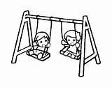 Swing Slide Coloring Page sketch template