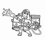 Firefighters On Duty Coloring Page  Free Printable Pages sketch template