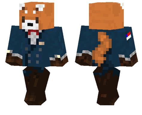 Red Panda with Suit | Minecraft PE Skins