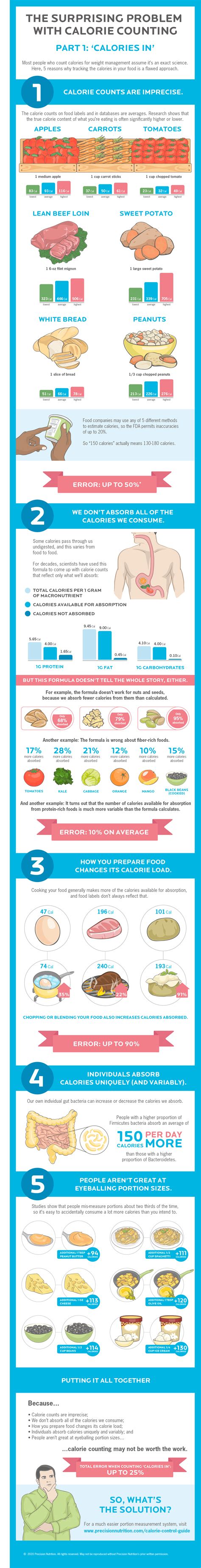 Infographic | The Surprising Problem With Calorie Counting | Calories In - Precision Nutrition