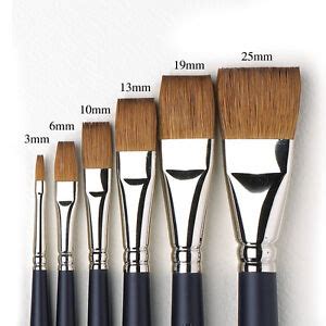 Winsor & Newton Artists Pure Sable Flat Single Brushes. Watercolour ...