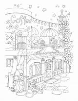 Small Town Coloring Pages sketch template