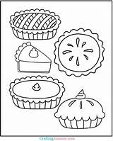 Pie Coloring Pages Slice Apple Cake Blueberry Thanksgiving Clipart Pies  sketch template