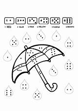 color By Number Umbrella worksheet  Crafts and Worksheets For sketch template
