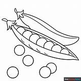 Pea Coloring Page  Easy Drawing Guides sketch template