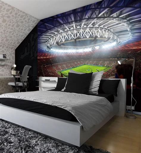 Papier-peint-3d wall wallpaper — SALE 80% | Football bedroom, Soccer ...