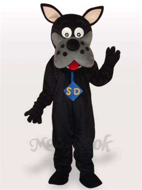 Black Dog Adult Mascot Costume