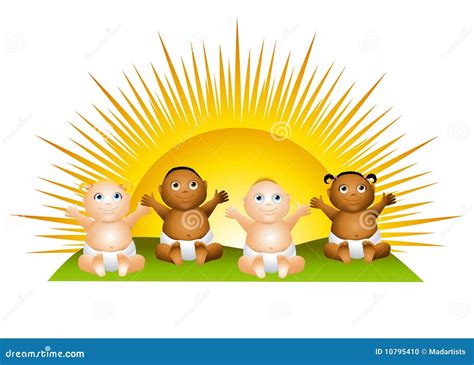 Sun Babies Clip Art Royalty-Free Illustration | CartoonDealer.com #10795410