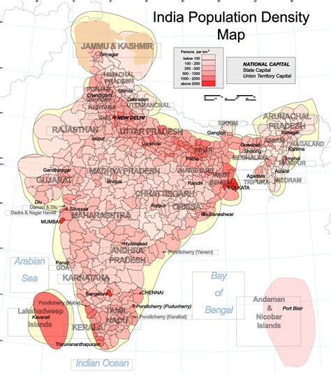 Indian Population Density Map