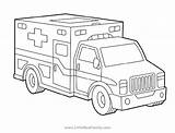 Ambulance Coloring Page  Little Bee Family sketch template