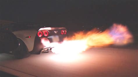 Flames from Exhaust