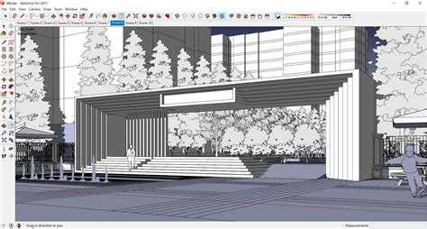 Sketchup 388 - Entrance gate 3D model | CGTrader