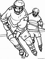 Playing Hockey S5eaf Coloring Pages Printable sketch template