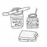 Peanut Butter And Jelly Sandwich Coloring Page sketch template